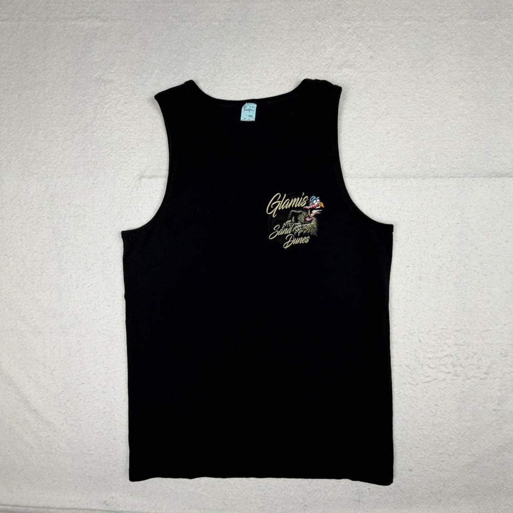 Pacific Glamis Sand Dunes Happy Thanksgiving 2021 Tank Top Black Mens Small